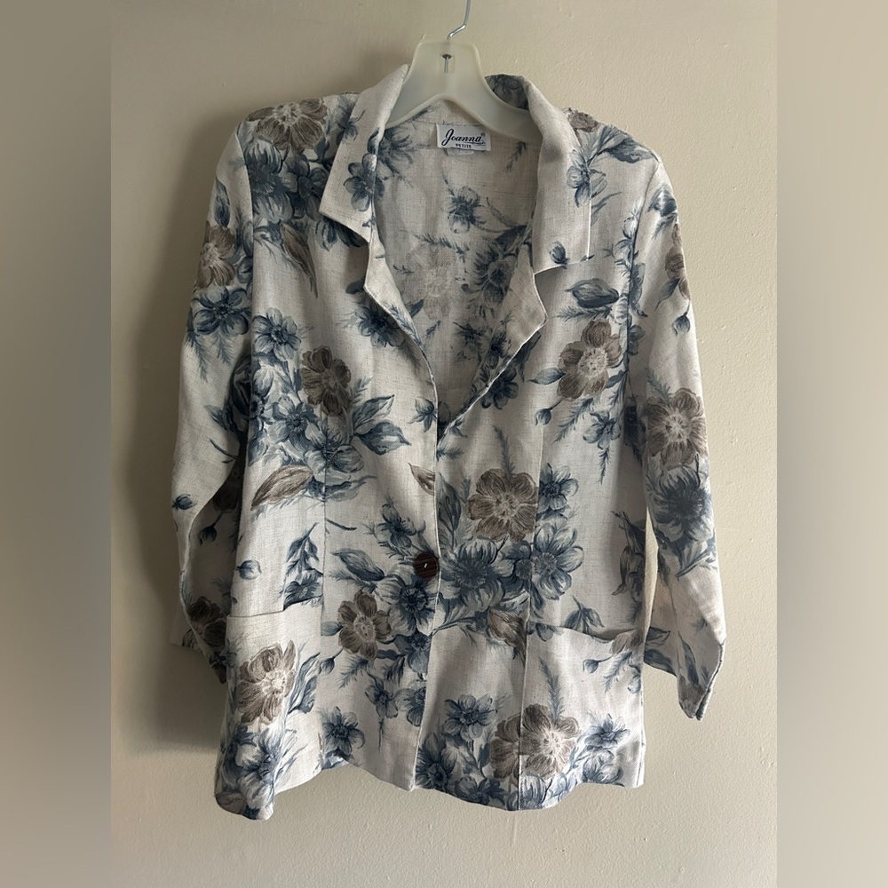 Vintage Women’s Floral Blazer Jacket PM